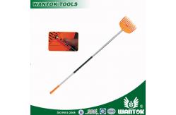 China Telescopic Aluminium Handle Plastic Garden Rake for Easy Leaf and Debris Collection supplier