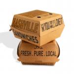 Customized eco-friendly and oil resistant hamburger box for fast food packaging