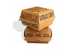 China Customized eco-friendly and oil resistant hamburger box for fast food packaging supplier