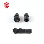 M12 Front Panel Mount Male And Female Straight Through Connector Led Waterproof Cable Black Plug 3pin for sale