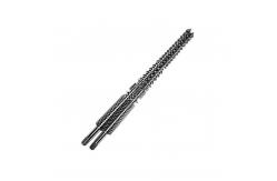 China Integral Conical Twin Screw and Barrel with Nitride Treatment and Chrome Plating supplier