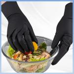 Black Orange Diamond Pattern Disposable Nitrile Gloves Waterproof Industrial Construction Gloves for sale