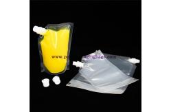 China Custom Clear Plastic Liquid Drinking Stand Up Pouch With Spout supplier