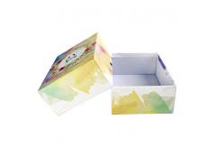 China Floweral 2mm Rigid Cardboard Gift Boxes With Lids CMYK Printing supplier