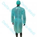 knitted Cuff PP 130cm Surgical Protective Gowns Waist Tie On for sale