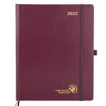 Large Hardback Student Weekly Planner 2023 Bordeaux Leatherette for sale