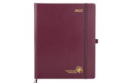China Large Hardback Student Weekly Planner 2023 Bordeaux Leatherette supplier