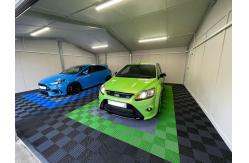 China Rib Industrial Interlocking Floor Tiles 18mm Polypropylene Garage Flooring supplier