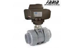 China Electric High Pressure Double Command Soft Seal PVC Ball Valve 1000 PSI supplier