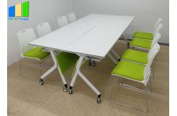 China Office Furniture Partitions Folding Desk Foldable Training Table Stackable Conference Tables supplier