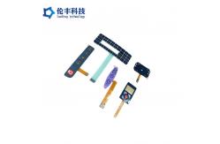 China Flat Buttons PET Membrane Switch with 3M9080 Adhesive and LED/EL Technology supplier