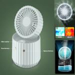 USB Desktop Rechargeable Fan Humidifying Mist Foldable And Portable Cooling Fan