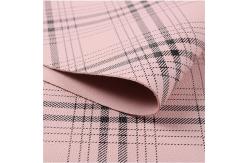 China Bags Plaid Striped Printed PVC Faux Leather Fabric Artificial Scratch Resistant supplier