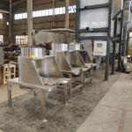Starch Flour Bag Dump Station With Vibration Screener System For Discharging Unloading