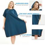 Sustainable Sublimation Print Recycled Plain Microfiber Surf Poncho Beach Hooded Microfiber Poncho Towel