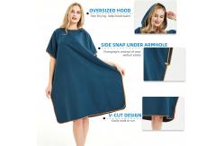 China Sustainable Sublimation Print Recycled Plain Microfiber Surf Poncho Beach Hooded Microfiber Poncho Towel supplier