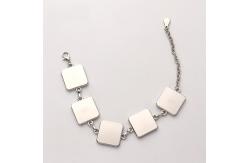 China Sublimation Square Charm Bracelet Blanks Jewelry Charms Bracelets supplier
