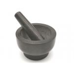 Handmade FDA Granite Stone Mortar And Pestle Black Grinding for sale