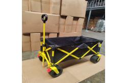 China Multipurpose Folding Beach Wagon Push Pull Folding Wagon With Four Wheel 60KGS supplier