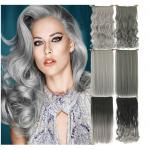 High Light Synthetic Fibre Hair Extensions , Thick Ends Clip In Hair Extension Long Curly Weave for sale