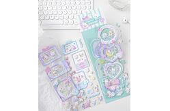 China 50 Sheets Pack Cartoon Sticker Sheet Smooth Surface For Business Use supplier