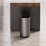 High Capacity 40L Stainless Steel Trash Can Stylish Garbage Bin for Home Open Top and Large Capacity for sale