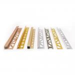 Ready In Stock Brushed Aluminium Tile Trim , Anodized Metal Tile Trim 12mm for sale