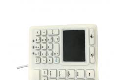 China EMC Emission 107 Keys Waterproof Silicone Keyboard 100mA With Mouse Touchpad supplier