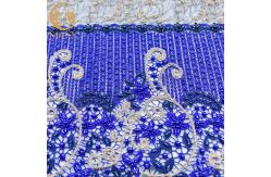 China Water Soluble Sequined Lace Fabric 135cm Width African Textile Pattern Handmade supplier