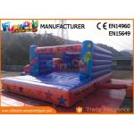 Waterproof Inflatable Jumping Bounce With Slide For Playground / Theme Park