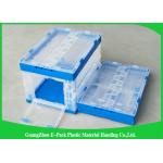 Solid Attached Lids Collapsible Plastic Containers Stocked For Supermarket