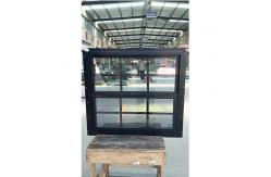 China Black Anthracite UPVC Single Hung Window With Double Glass supplier
