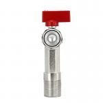Angle Hardware Tools Brass Pressure Relief Ball Valve NPT / BSP Thread OEM