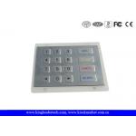 Rugged Stainless Steel Numeric Keypad IP65 In 4 X 4 Matrix For Vending Machines for sale