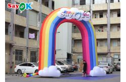 China Colorful Oxford Cloth 210D Inflatable Rainbow Arch supplier
