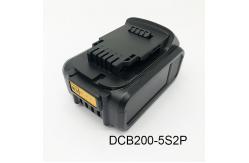 China Dewalt DCB200 Drill Lithium Battery , Replace 18V Power Tool Battery supplier