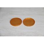 Yellow recycled Round plastic PE lid  for food paper cans , PE cover for sale