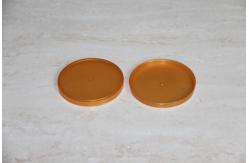 China Yellow recycled Round plastic PE lid  for food paper cans , PE cover supplier