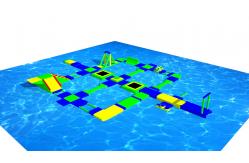 China Summer Inflatable Water Obstacles Airtight Park On Lake Ocean supplier