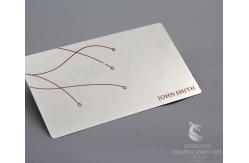 China Credit Logo Printing Metal Mirror Business Card Etch Engrave Crafted Rectangle Shape supplier