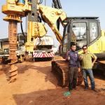 High Efficiency Screw Hydraulic Drilling Rig Soil Boring Machine Small Pile Driver for sale
