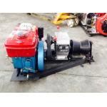 Power Construction 1T Diesel Cable Winch With Water Cooled Diesel Engine