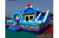 China Water - Proof  Tarpaulin EN71 Inflatable Bouncer Slide supplier