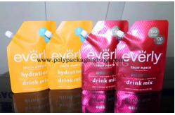 China Liquid Packing 120 Micron VMPET Stand Up Pouch With Spout / Spouted Pouch Bags supplier