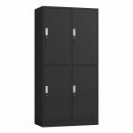 Office 4 Door Storage Locker Lockable Metal Cabinet With Keys