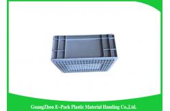 China Grey  Industrial Euro Stacking Containers Foldable Transport Non - Slip PP supplier