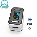 TUV CE ISO FDA Fingertip Pulse Oximeter Waveform Parameter Black White for sale