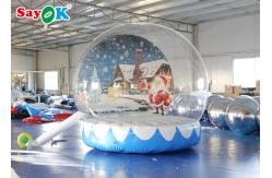 China PVC Giant 3m Inflatable Christmas Snow Globe With Background Printing supplier