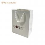 XL Packaging Custom Packaging Factory Professional Custom Paper Bag White Edge White One For Shopping Clothing Shoes Packing Shopping Bag With Logo for sale