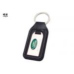 Good Look Epoxy Personalised Leather Keyring Customized Logo Square Shaped for sale